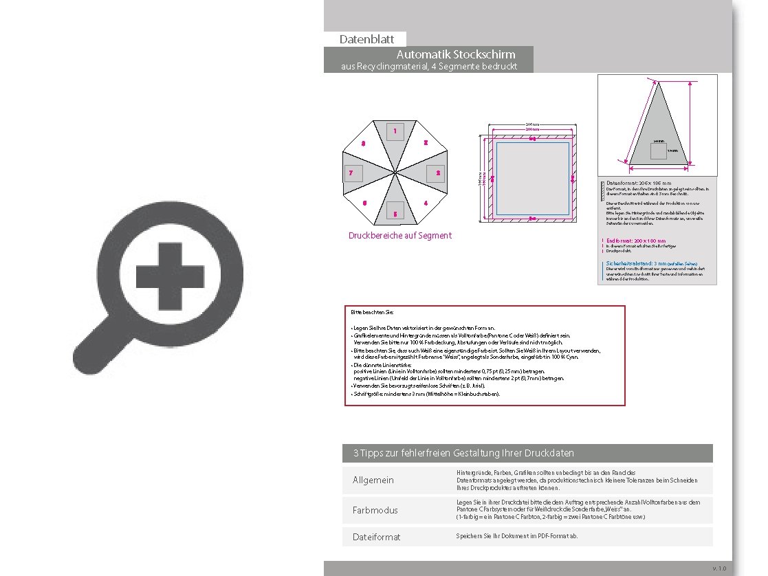 Product Bild automatik_stockschirm_aus_recyclingmaterial__2-farbig__4_segmente_bedruckt