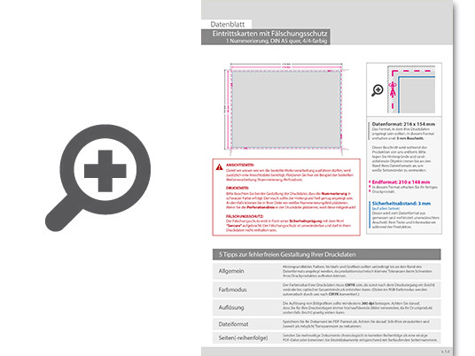 Product Bild eintrittskarte_mit_f__lschungsschutz_din_a5_quer__1x_nummeriert_(4_4_beidseitig_bedruckt)