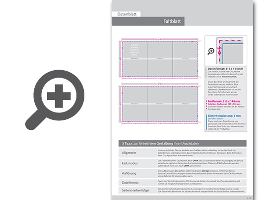 Product Bild faltblatt__gefalzt_auf_din_a6__vertikaler_wickelfalz__6-seitig