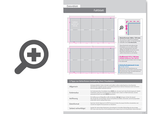 Product Bild faltblatt__gefalzt_auf_din_a6__vertikaler_wickelfalz__8-seitig