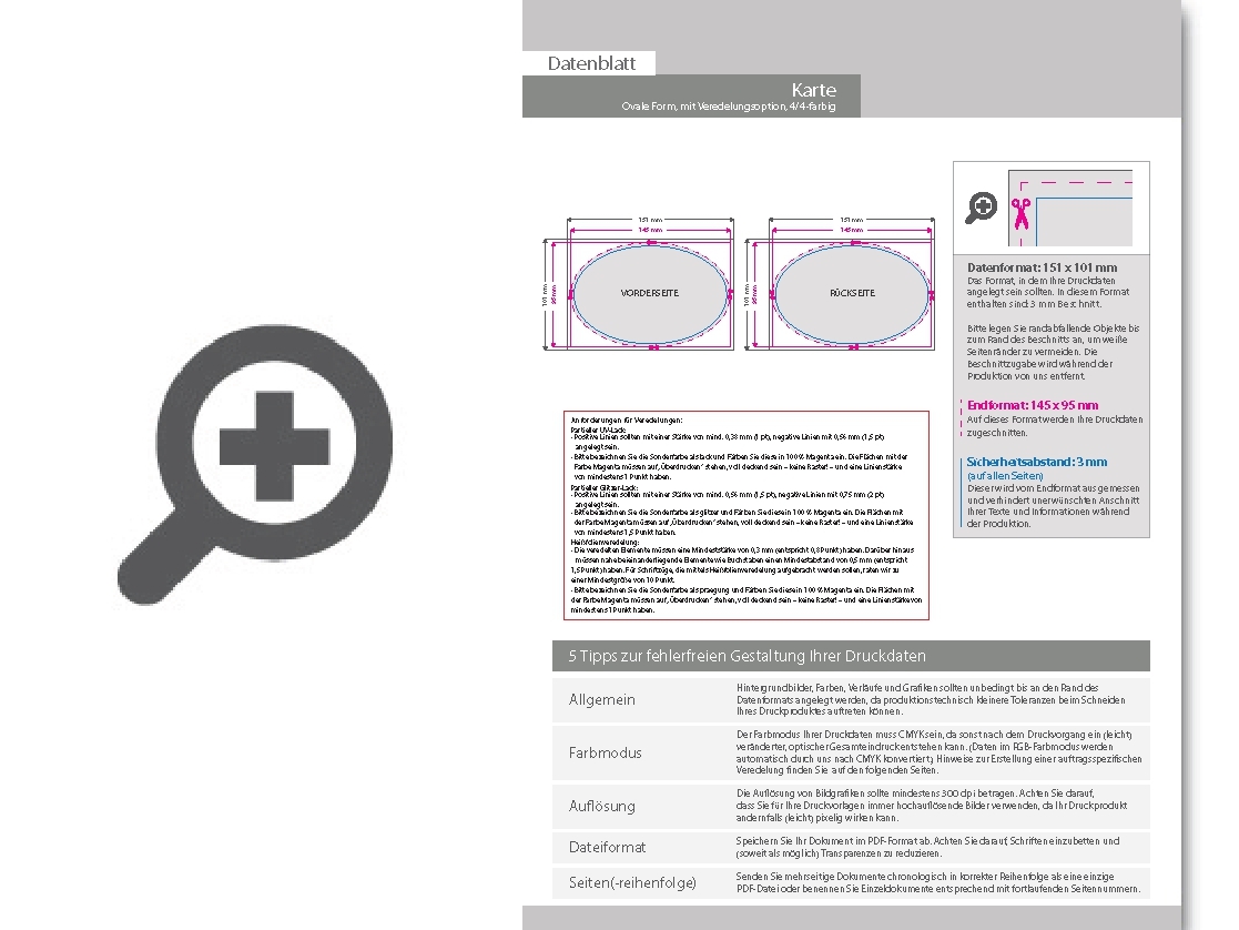 Product Bild weihnachtskarten_stanzform_oval_14_5_x_9_5_cm_(osterei__auge_____)_mit_hei__folienpr__gung_gold