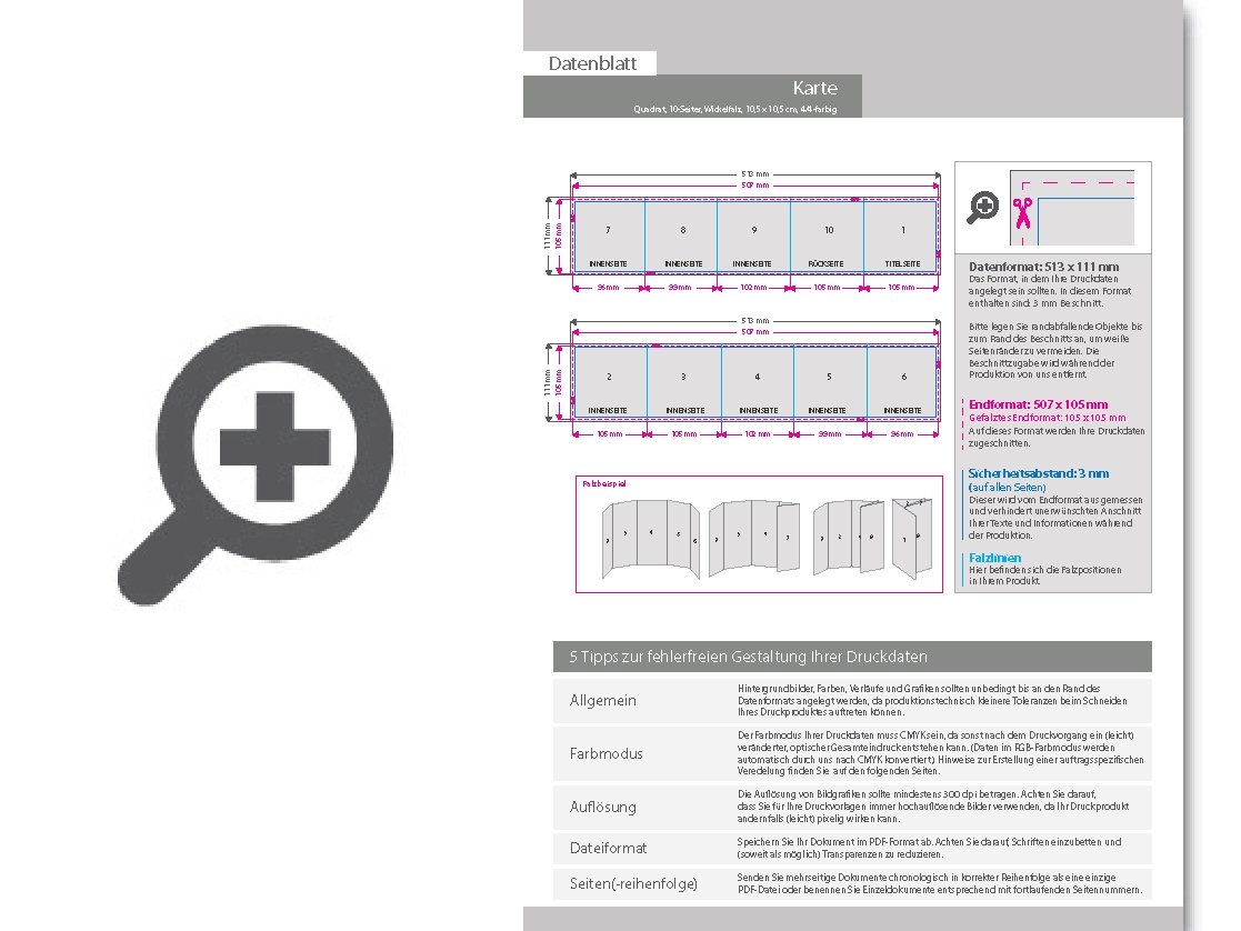 Product Bild taufkarte__gefalzt_auf_quadrat_10_5_cm_x_10_5_cm__vertikaler_wickelfalz__10-seitig