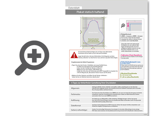 Product Bild plakat_statisch_haftend_4_0_farbig_bedruckt_in_birne-form_konturgeschnitten
