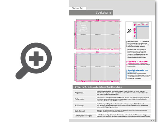 Product Bild speisekarte__gefalzt_auf_10_5_cm_x_29_7_cm__6-seiter_(zickzackfalz)
