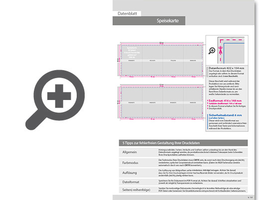 Product Bild speisekarte__gefalzt_auf_din_a6__8-seiter_(3-bruch_fensterfalz)