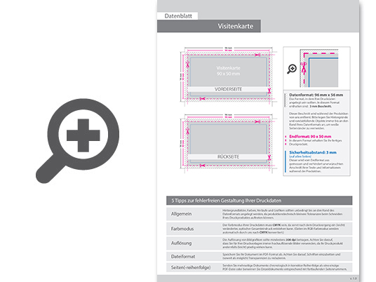 Product Bild visitenkarten_quer_5_5_farbig_90_x_50_mm_mit_einseitigem_partiellem_uv-lack___beidseitig_bedruckt_(cmyk_4-farbig_+_1_hks-sonderfarbe)